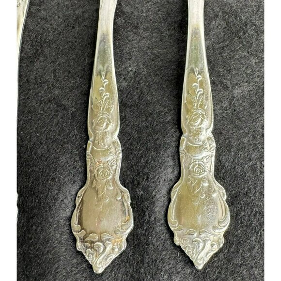 Vintage National Stainless Rose and Leaf Japan Flatware Set 2 Knives 4 Teaspoons - Picture 4 of 12